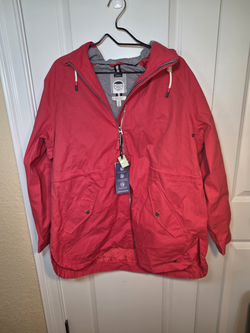 Joules Right as Rain Waterproof Jacket — Women’s XL/US 12 — NWT